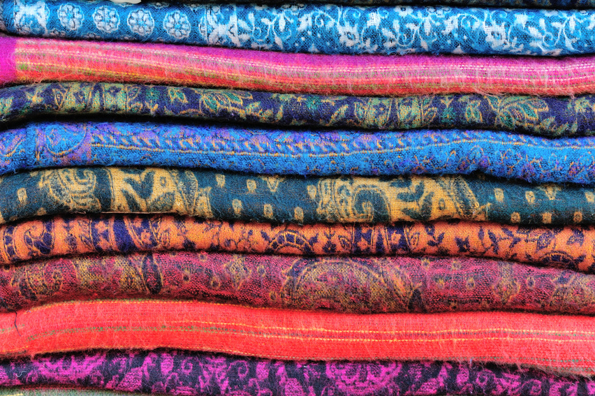 oriental colored cloth fabric background